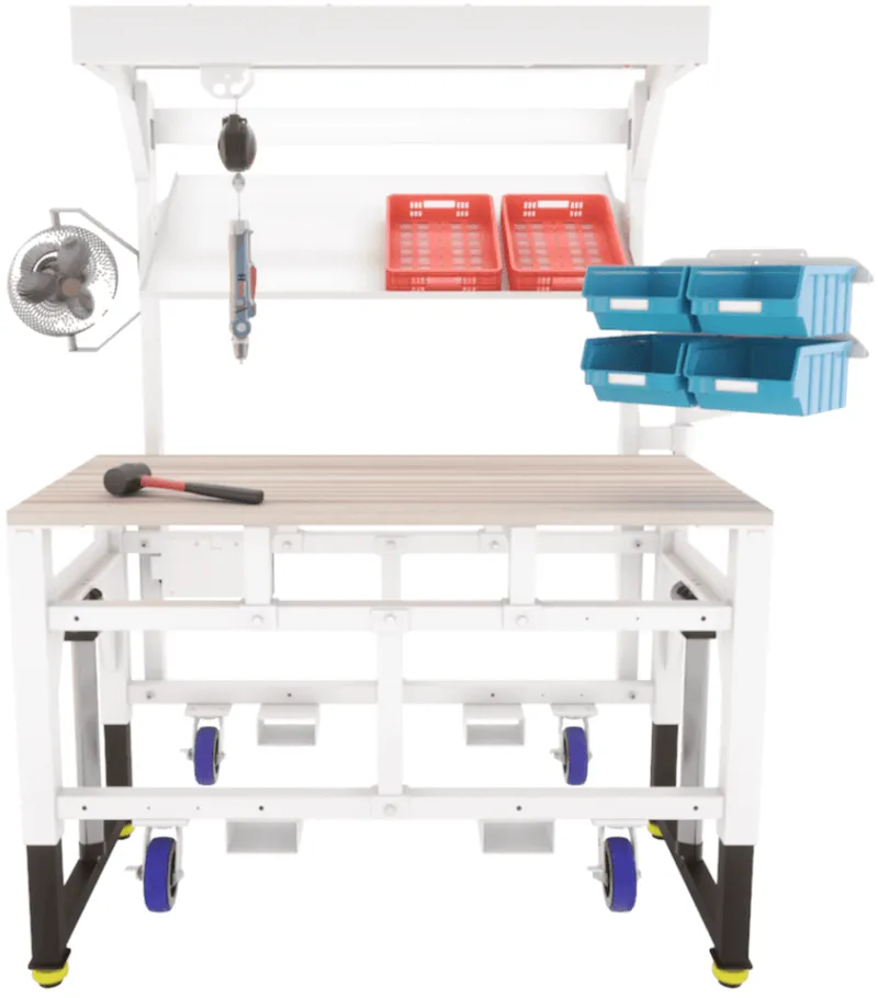 Built Systems heavy duty height-adjustable workstation