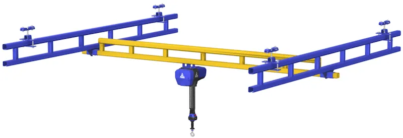 Ceiling mounted workstation bridge crane