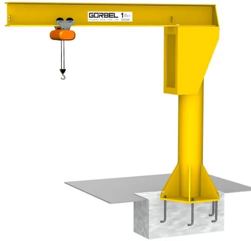 Free standing jib crane