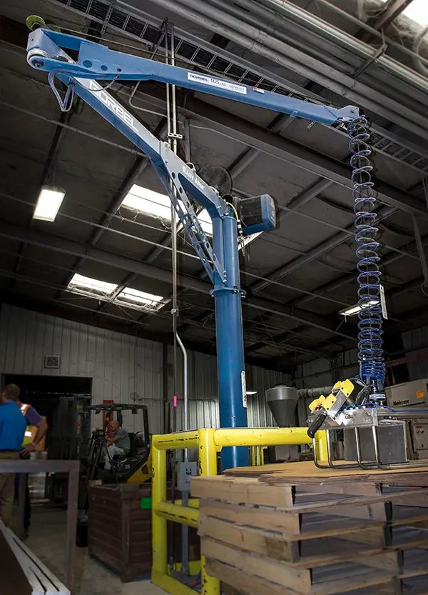 Gorbel Freestanding ILD in use