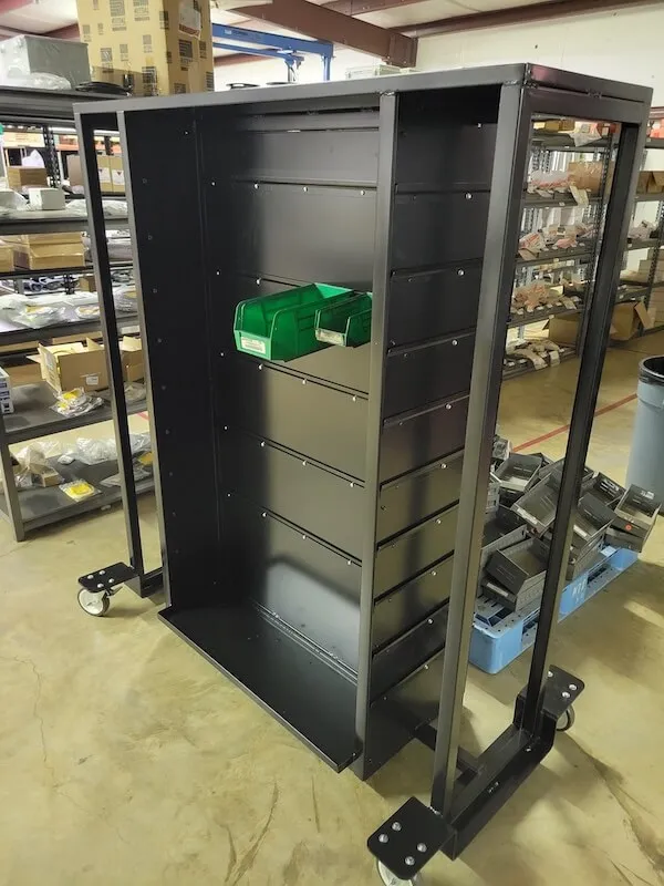 TAS custom bolt bin cart